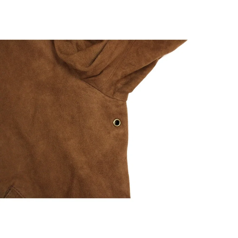 Polo Ralph Lauren Suede Flight Jacket Mens S Brown Full Zip Classic Bomber